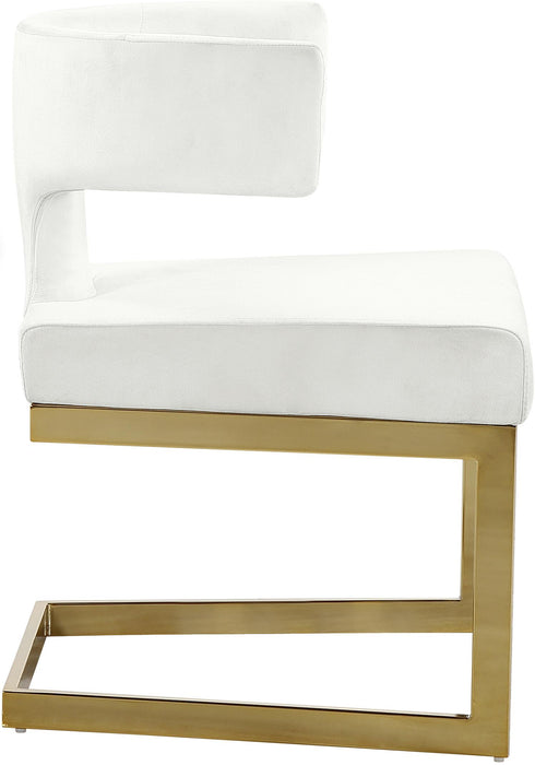 Alexandra Cream Velvet Dining Chair