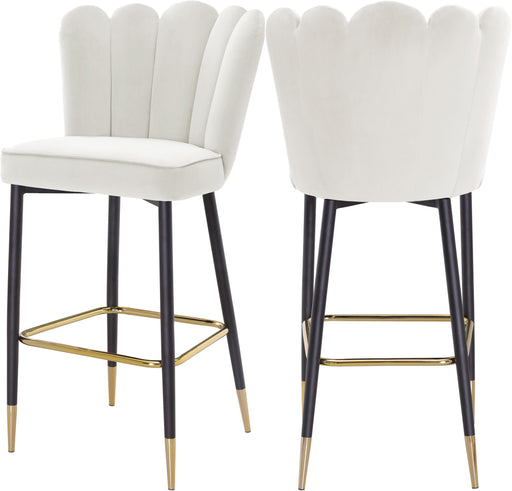 Lily Cream Velvet Stool image