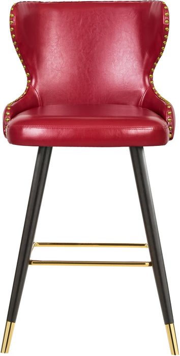 Hendrix Red Faux Leather Counter/Bar Stool