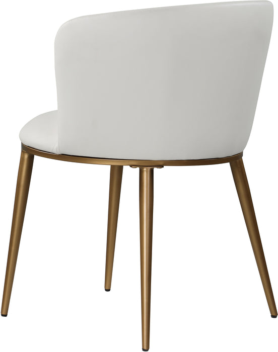 Skylar White Faux Leather Dining Chair