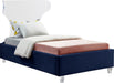 Ghost Navy Velvet Twin Bed image