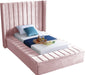 Kiki Pink Velvet Twin Bed (3 Boxes) image