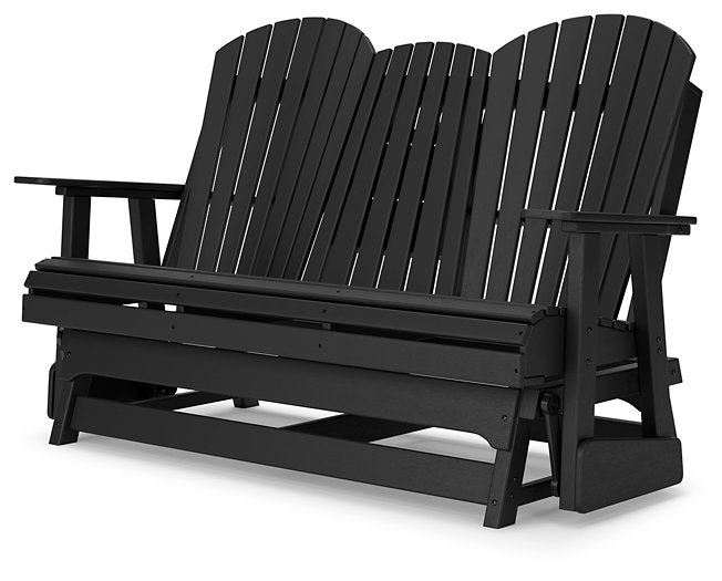 Hyland wave Outdoor Glider Loveseat - Yulissa Home Furnishings (NJ)