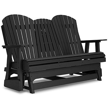 Hyland wave Outdoor Glider Loveseat - Yulissa Home Furnishings (NJ)