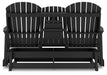 Hyland wave Outdoor Glider Loveseat - Yulissa Home Furnishings (NJ)