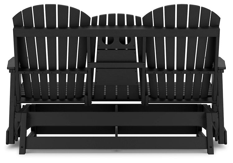 Hyland wave Outdoor Glider Loveseat - Yulissa Home Furnishings (NJ)