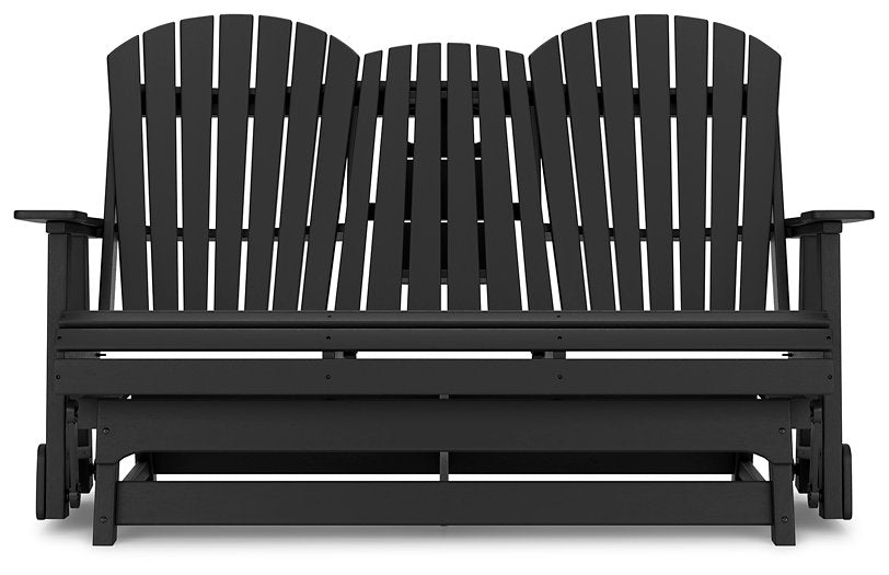 Hyland wave Outdoor Glider Loveseat - Yulissa Home Furnishings (NJ)