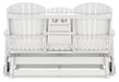 Hyland wave Outdoor Glider Loveseat - Yulissa Home Furnishings (NJ)