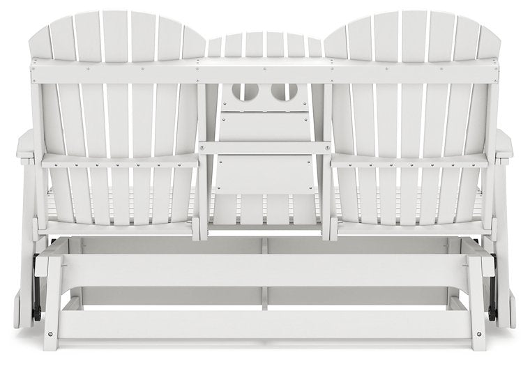 Hyland wave Outdoor Glider Loveseat - Yulissa Home Furnishings (NJ)