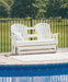 Hyland wave Outdoor Glider Loveseat - Yulissa Home Furnishings (NJ)