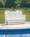 Hyland wave Outdoor Glider Loveseat - Yulissa Home Furnishings (NJ)