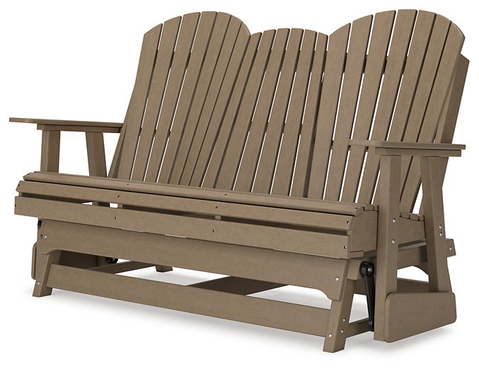 Hyland wave Outdoor Glider Loveseat - Yulissa Home Furnishings (NJ)