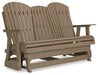 Hyland wave Outdoor Glider Loveseat - Yulissa Home Furnishings (NJ)