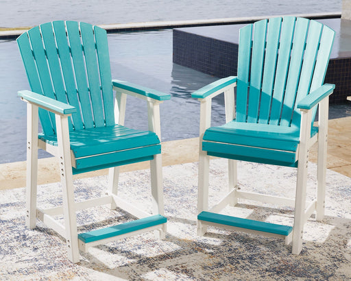 Eisely Outdoor Counter Height Bar Stool (Set of 2) - Yulissa Home Furnishings (NJ)