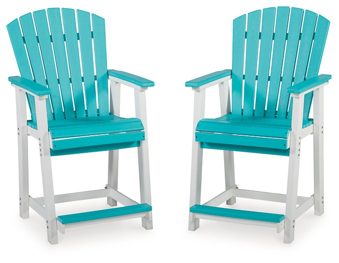 Eisely Outdoor Counter Height Bar Stool (Set of 2) - Yulissa Home Furnishings (NJ)