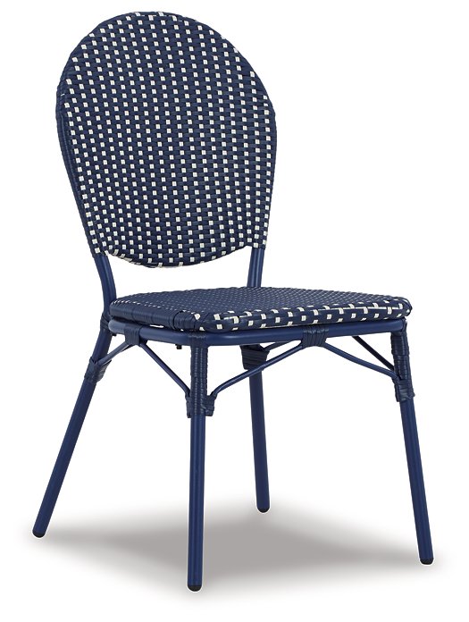 Odyssey Blue Outdoor Table and Chairs (Set of 3) - Yulissa Home Furnishings (NJ)