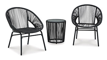 Mandarin Cape Outdoor Table and Chairs (Set of 3) - Yulissa Home Furnishings (NJ)