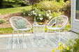 Mandarin Cape Outdoor Table and Chairs (Set of 3) - Yulissa Home Furnishings (NJ)