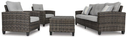 Cloverbrooke 4-Piece Outdoor Conversation Set - Yulissa Home Furnishings (NJ)