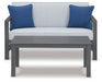 Fynnegan Outdoor Loveseat with Table (Set of 2) - Yulissa Home Furnishings (NJ)