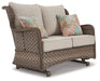 Clear Ridge Outdoor Glider Loveseat and Coffee Table - Yulissa Home Furnishings (NJ)