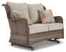 Clear Ridge Outdoor Glider Loveseat and Coffee Table - Yulissa Home Furnishings (NJ)