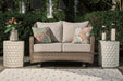 Clear Ridge Outdoor Glider Loveseat and Coffee Table - Yulissa Home Furnishings (NJ)