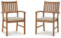 Janiyah Outdoor Dining Arm Chair (Set of 2) - Yulissa Home Furnishings (NJ)