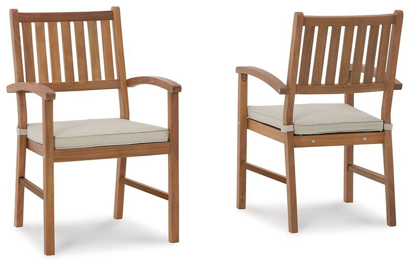 Janiyah Outdoor Dining Arm Chair (Set of 2) - Yulissa Home Furnishings (NJ)