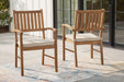 Janiyah Outdoor Dining Arm Chair (Set of 2) - Yulissa Home Furnishings (NJ)