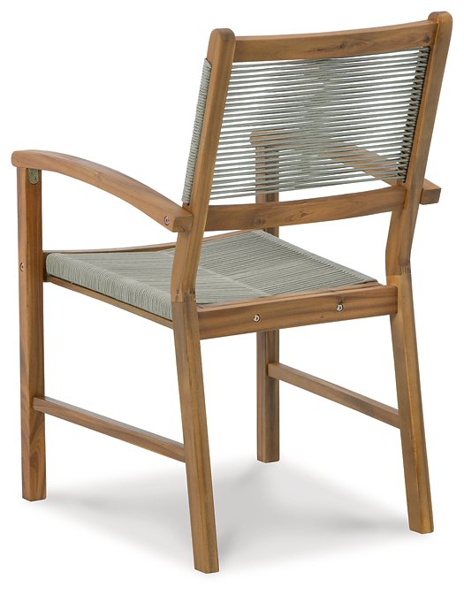 Janiyah Outdoor Dining Arm Chair (Set of 2) - Yulissa Home Furnishings (NJ)