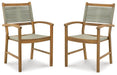 Janiyah Outdoor Dining Arm Chair (Set of 2) - Yulissa Home Furnishings (NJ)