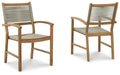 Janiyah Outdoor Dining Arm Chair (Set of 2) - Yulissa Home Furnishings (NJ)