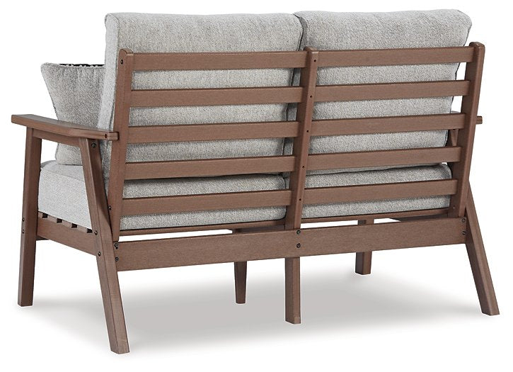 Emmeline Outdoor Loveseat with Cushion - Yulissa Home Furnishings (NJ)