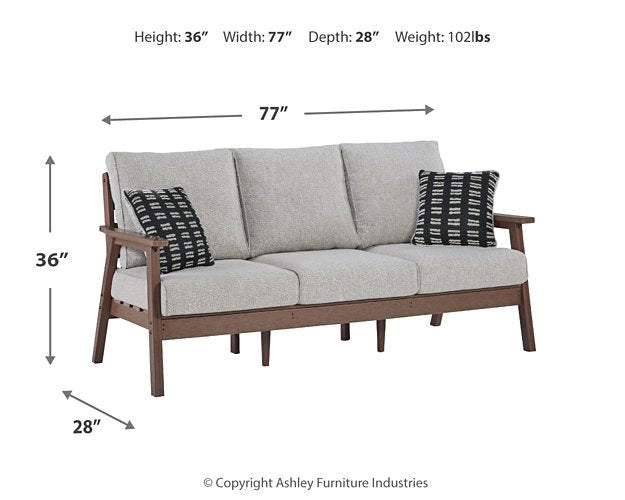 Emmeline Outdoor Sofa with Cushion - Yulissa Home Furnishings (NJ)