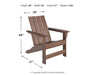 Emmeline Adirondack Chair - Yulissa Home Furnishings (NJ)