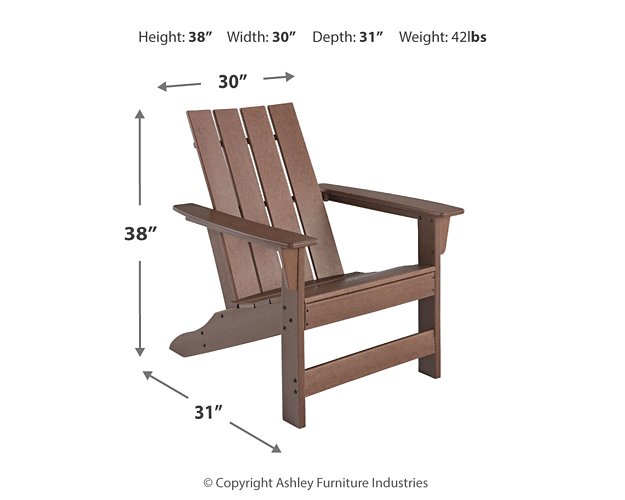 Emmeline 2 Adirondack Chairs with Tete-A-Tete Table Connector - Yulissa Home Furnishings (NJ)