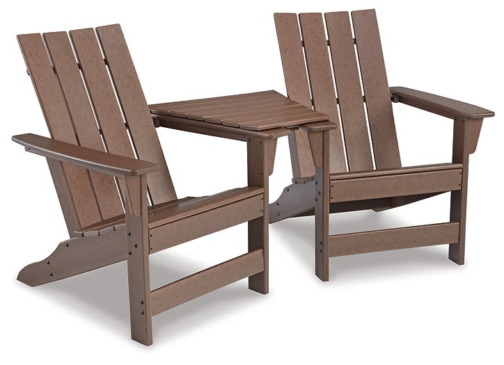 Emmeline Outdoor Adirondack Chairs with Tete-A-Tete Connector - Yulissa Home Furnishings (NJ)