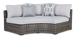 Harbor Court Curved Loveseat with Cushion - Yulissa Home Furnishings (NJ)