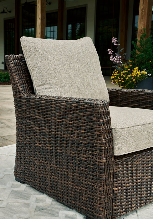 Brook Ranch Outdoor Lounge Chair with Cushion - Yulissa Home Furnishings (NJ)