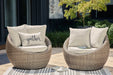 Danson Swivel Lounge with Cushion (Set of 2) - Yulissa Home Furnishings (NJ)