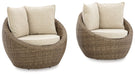 Danson Swivel Lounge with Cushion (Set of 2) - Yulissa Home Furnishings (NJ)