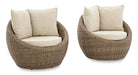 Danson Swivel Lounge with Cushion (Set of 2) - Yulissa Home Furnishings (NJ)