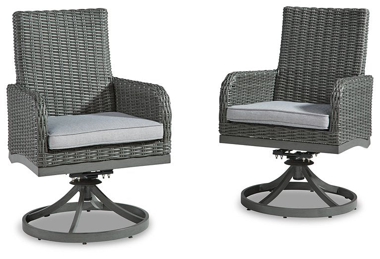 Elite Park Swivel Chair with Cushion (Set of 2) - Yulissa Home Furnishings (NJ)