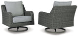 Elite Park Outdoor Swivel Lounge with Cushion - Yulissa Home Furnishings (NJ)