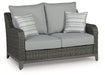 Elite Park Outdoor Loveseat, Lounge Chairs and Cocktail Table - Yulissa Home Furnishings (NJ)