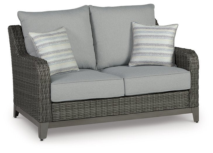 Elite Park Outdoor Loveseat, Lounge Chairs and Cocktail Table - Yulissa Home Furnishings (NJ)