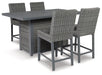 Palazzo Outdoor Counter Height Dining Table with 4 Barstools - Yulissa Home Furnishings (NJ)