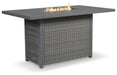 Palazzo Outdoor Bar Table with Fire Pit - Yulissa Home Furnishings (NJ)