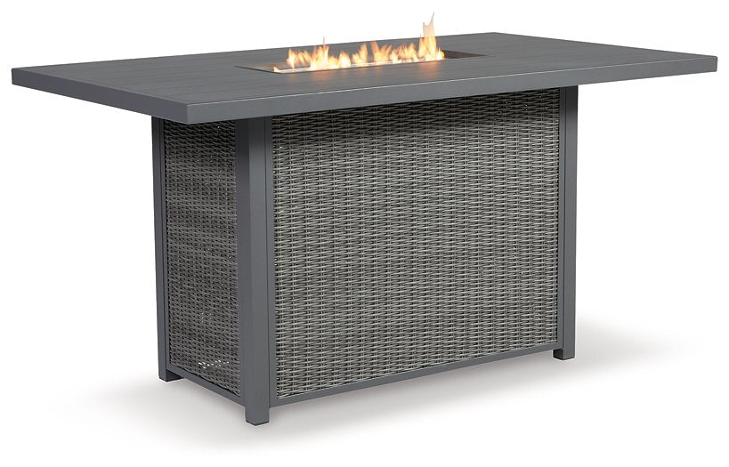 Palazzo Outdoor Bar Table with Fire Pit - Yulissa Home Furnishings (NJ)